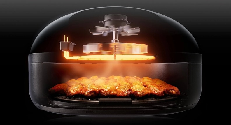serving counter heat lamp for food safety